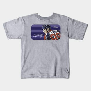 Wayne Gretzky Edmonton Vintage Stripe Kids T-Shirt